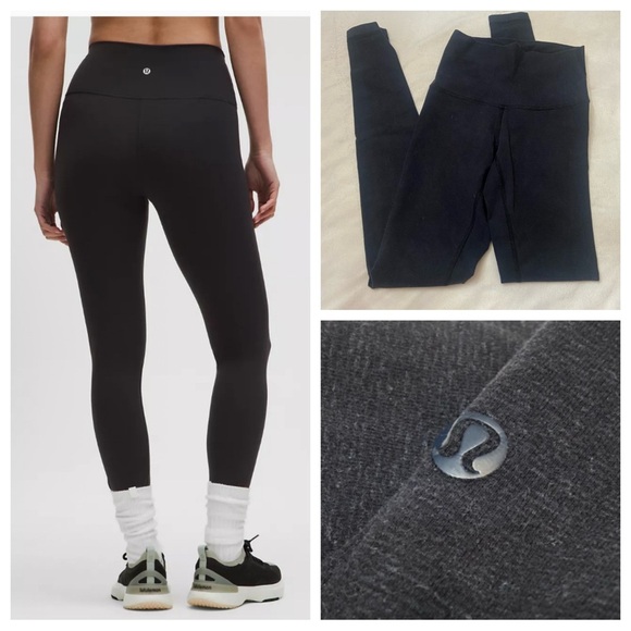 Lululemon black mini stripe high rise wunder set under full length 3879 - Picture 1 of 15
